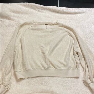 Free People Cream Knit Sweater